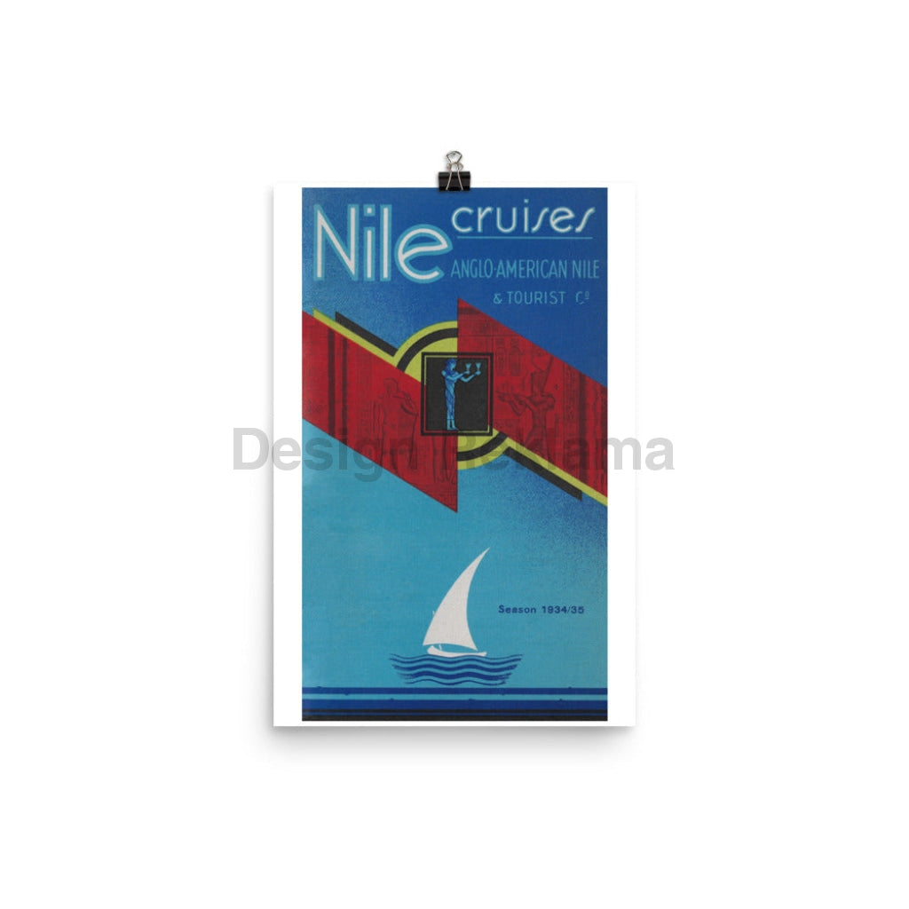 Nile Cruises Anglo American Nile Tourist Company, 1934. Unframed Vintage Travel Poster Vintage Travel Poster Design Reklama